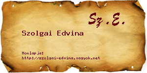 Szolgai Edvina névjegykártya